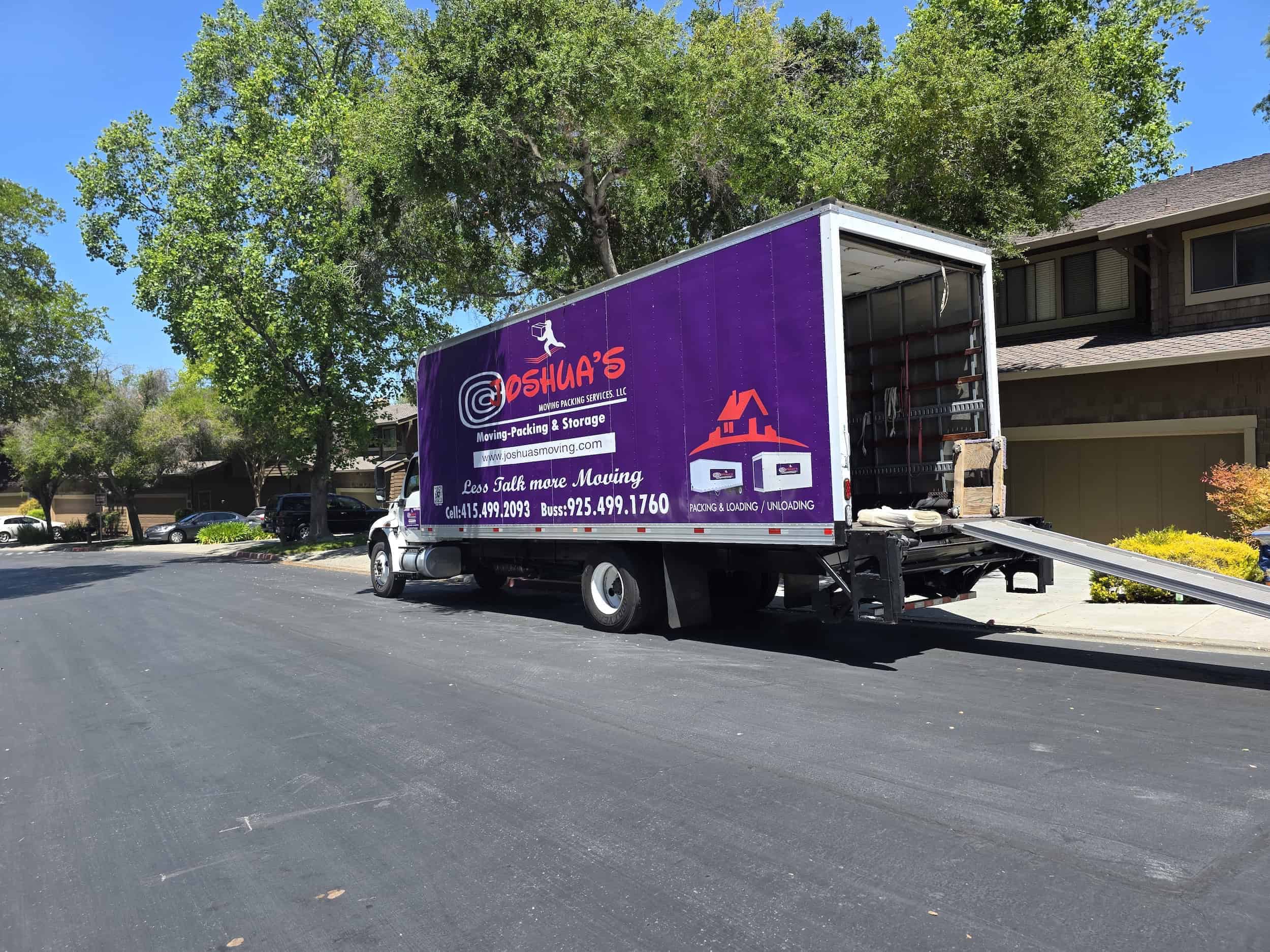 Moving trucks ready for an intrastate California relocation